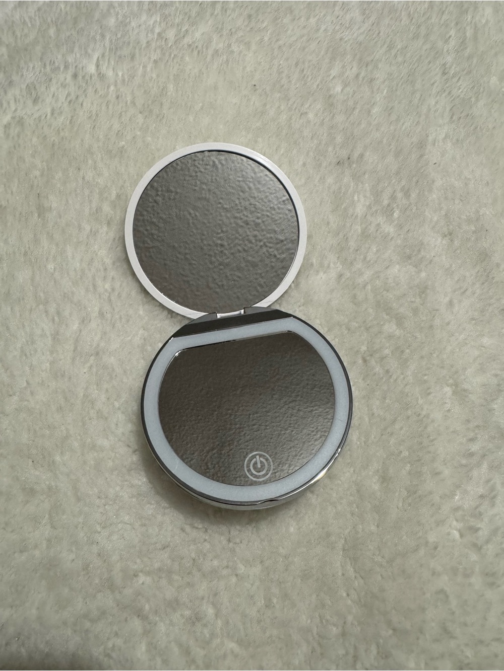Portable LED Lighted Compact Mirror - Black